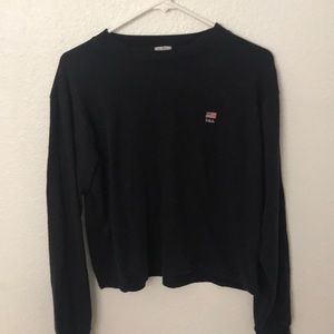 brandy usa navy long sleeve top